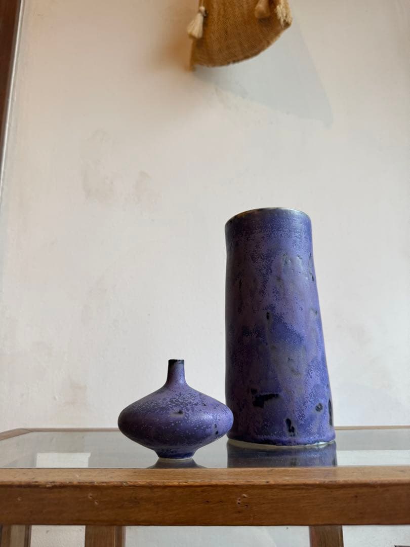 結城彩　花器　フラワーベース　陶器　人気色　油薬