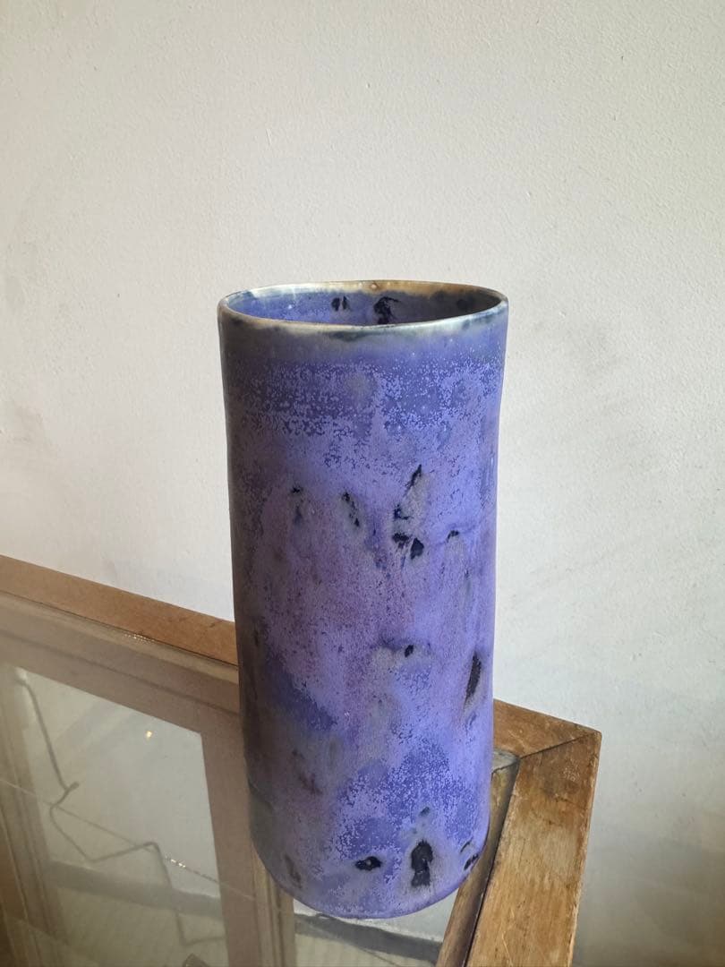 結城彩　花器　フラワーベース　陶器　人気色　油薬