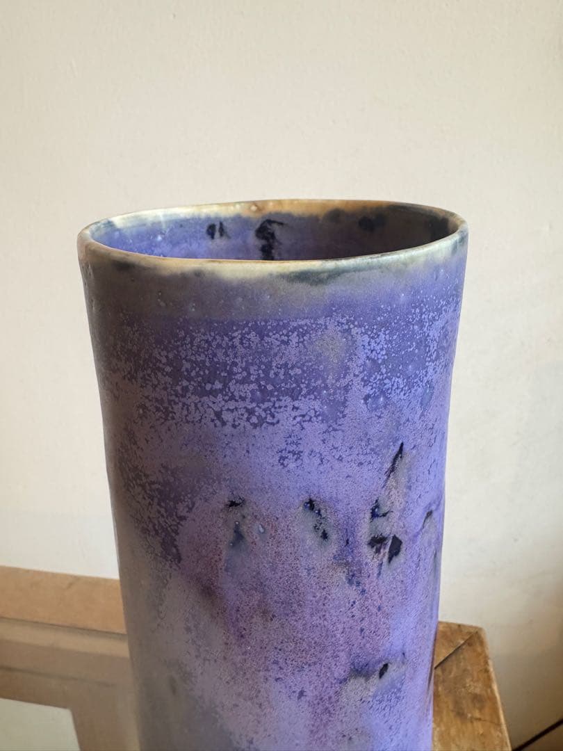 結城彩　花器　フラワーベース　陶器　人気色　油薬