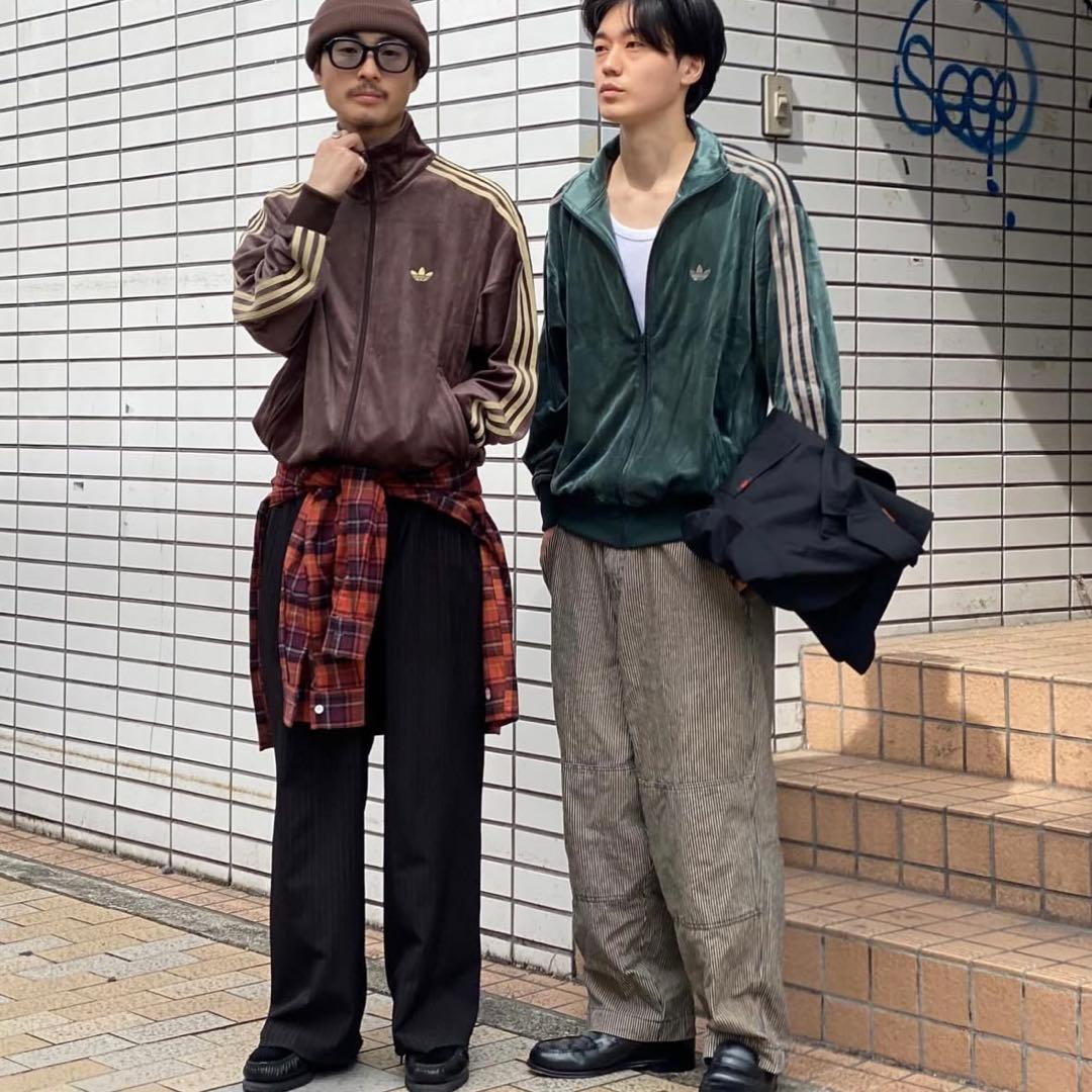 SALE✨【新品】adidas トラックトップ ベロア　XL ダークブラウン