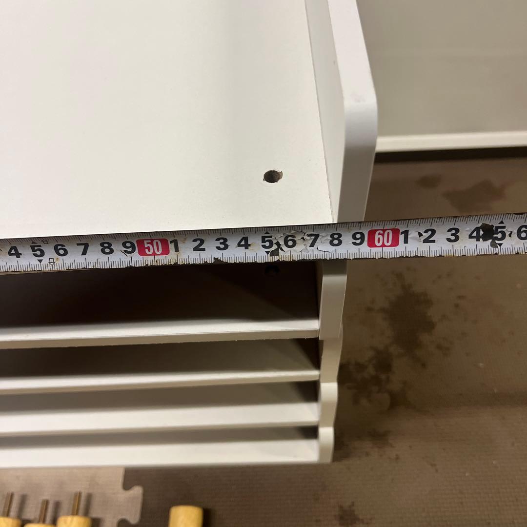 木製ホワイトラック 5段 オープンシェルフ オープンラック