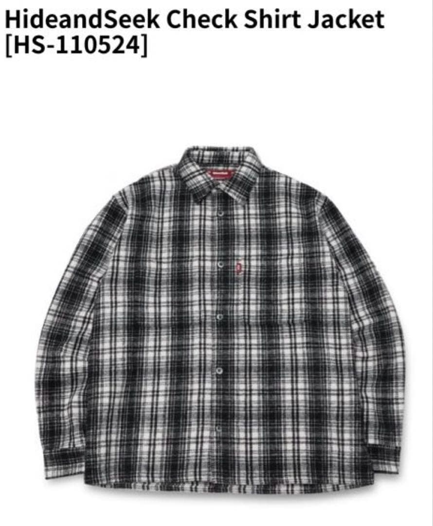 HIDEANDSEEK チェックシャツジャケット Lサイズ　新品未使用