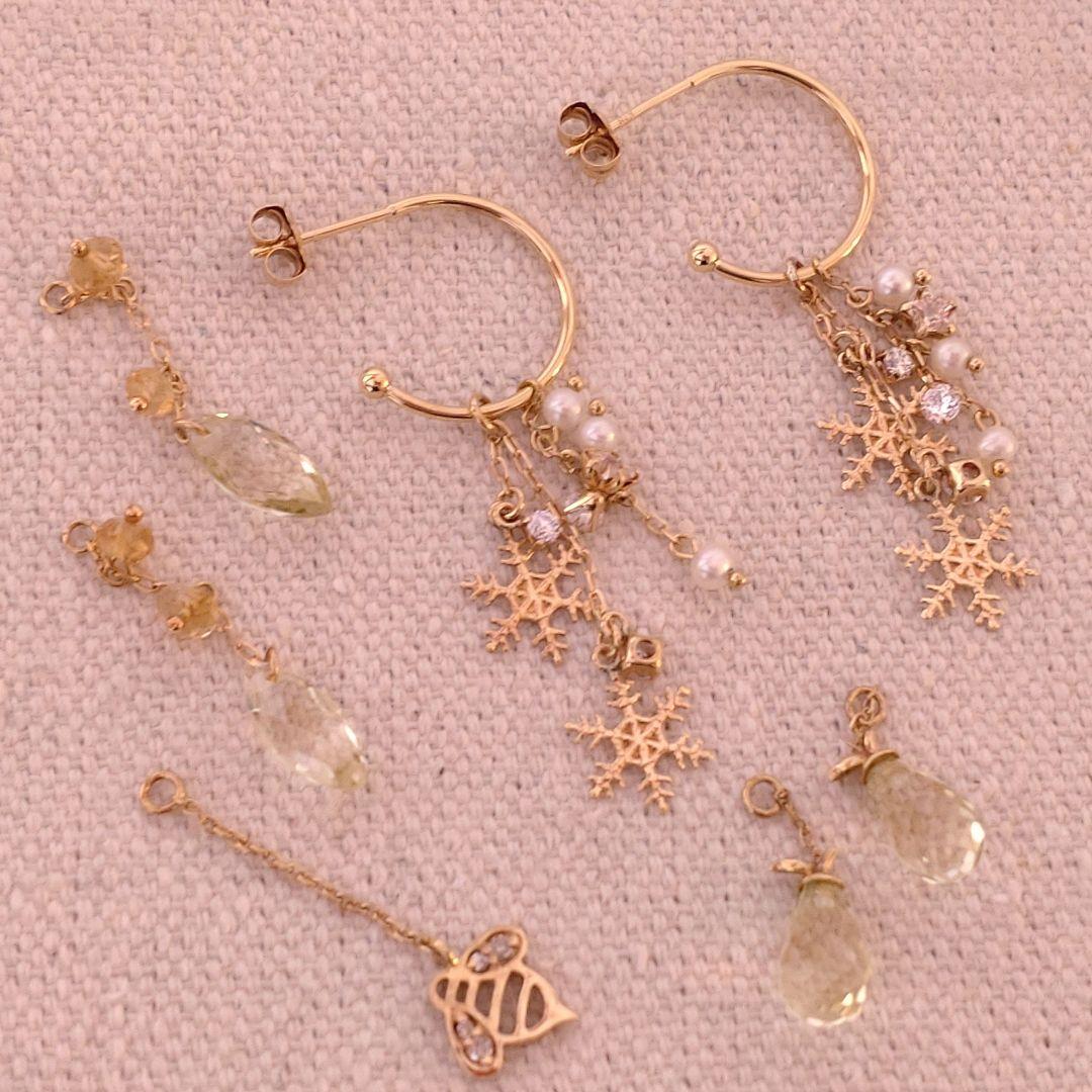 TAKE-UP（テイクアップ）ピアス ピアスチャーム イエローゴールド