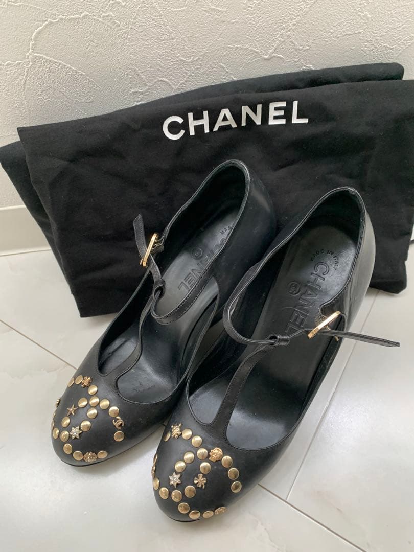 値下げセール⭐︎CHANEL ブラック Tストラップヒール