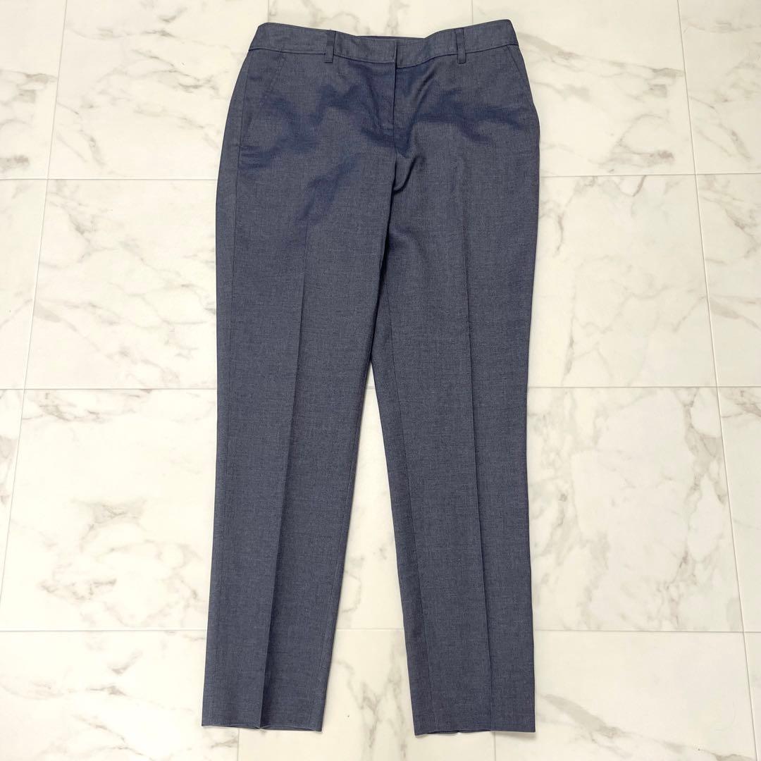 極美品 ナチュラルビューティーベーシック リネン混 パンツスーツ ストレッチ