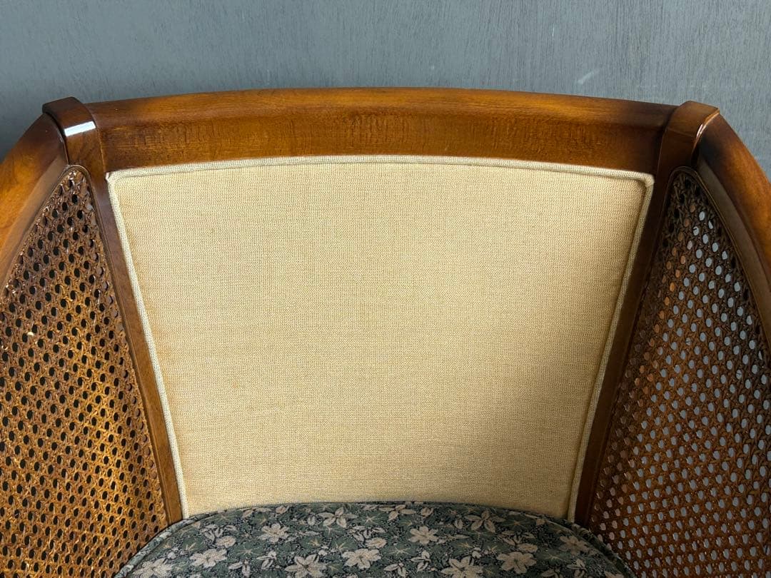 ①karimoku カリモク　1Pソファ　ソファ　コロニアル　洋風　ラタン　nn