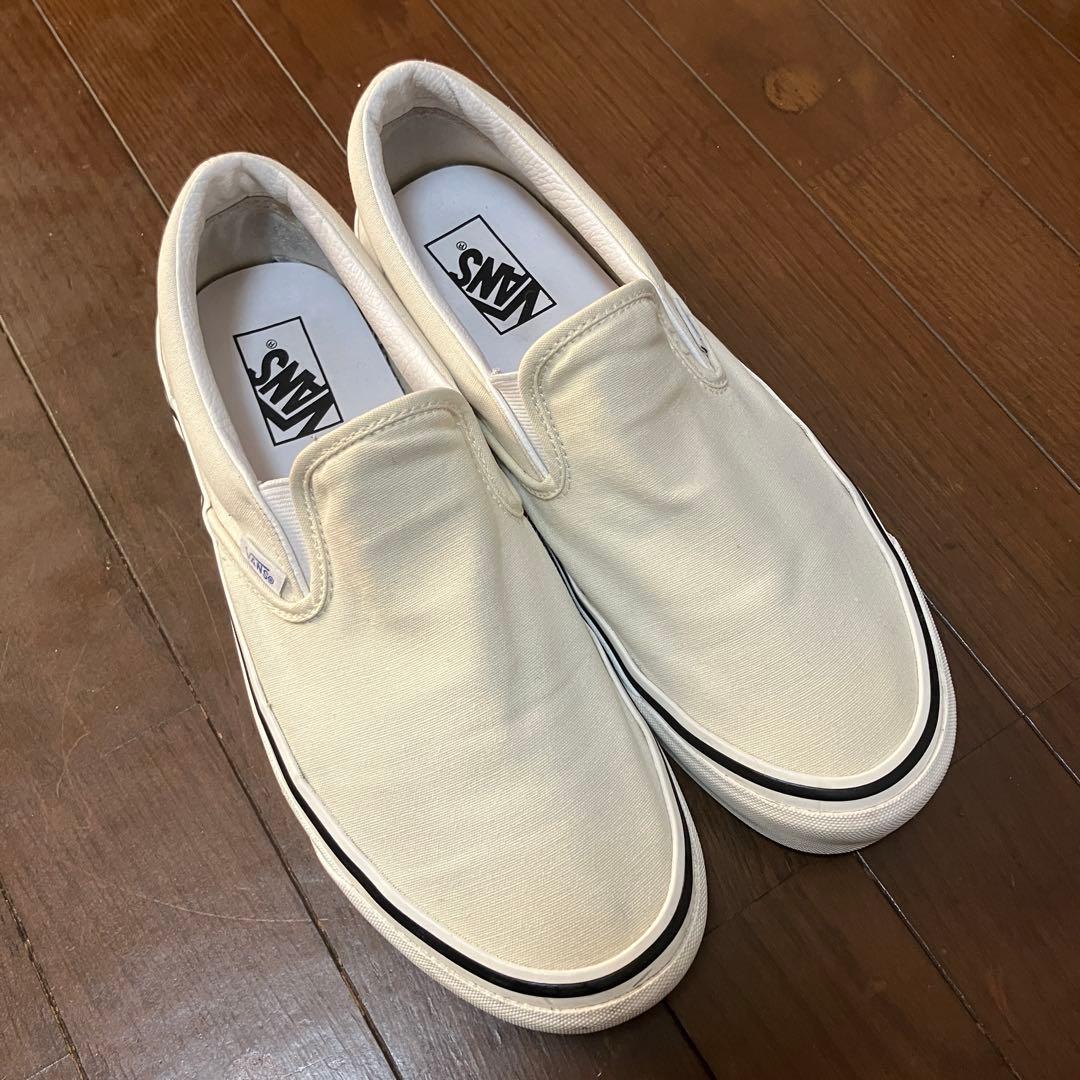 ヴァンズ アナハイムファクトリーコレクション スリッポン 生成り 28.5cm