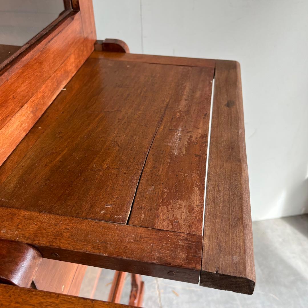 アンティーク 2段 水屋箪笥 食器棚 チェスト ガラス 昭和レトロ z524