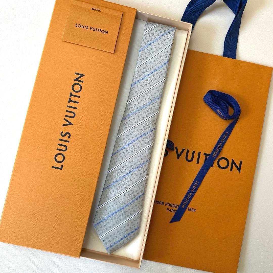 ルイ ヴィトン ネクタイ・ラインド ストライプ 新品 未使用