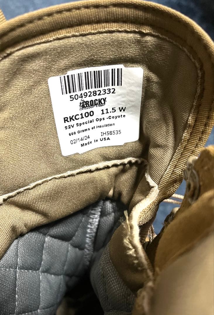 米軍実物 未使用 ROCKY タクティカルブーツ コヨーテ 実測28.5cm 位