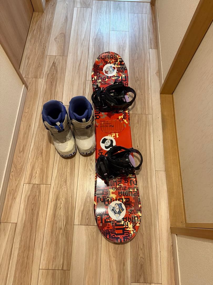 131コジさん用　子ども用スノーボード、バインディング2点セット