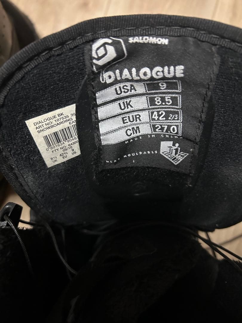 SALOMON ブラック スノーボードブーツ ダイヤル式