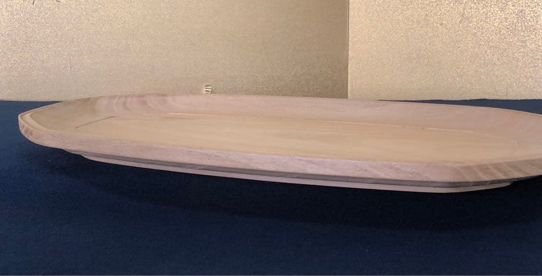 《R》煎茶 茶道具 木地 八稜盆 長盆 花押 木箱　260105か4