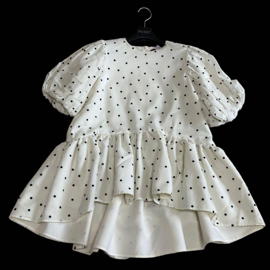 2024/ツルバイマリコオイカワ/トップス/ブラウス/パフスリーブ/ドット