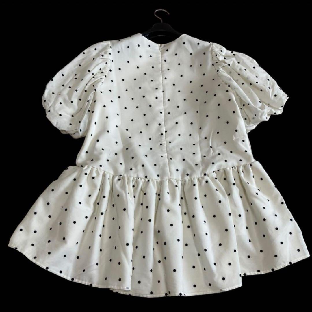 2024/ツルバイマリコオイカワ/トップス/ブラウス/パフスリーブ/ドット