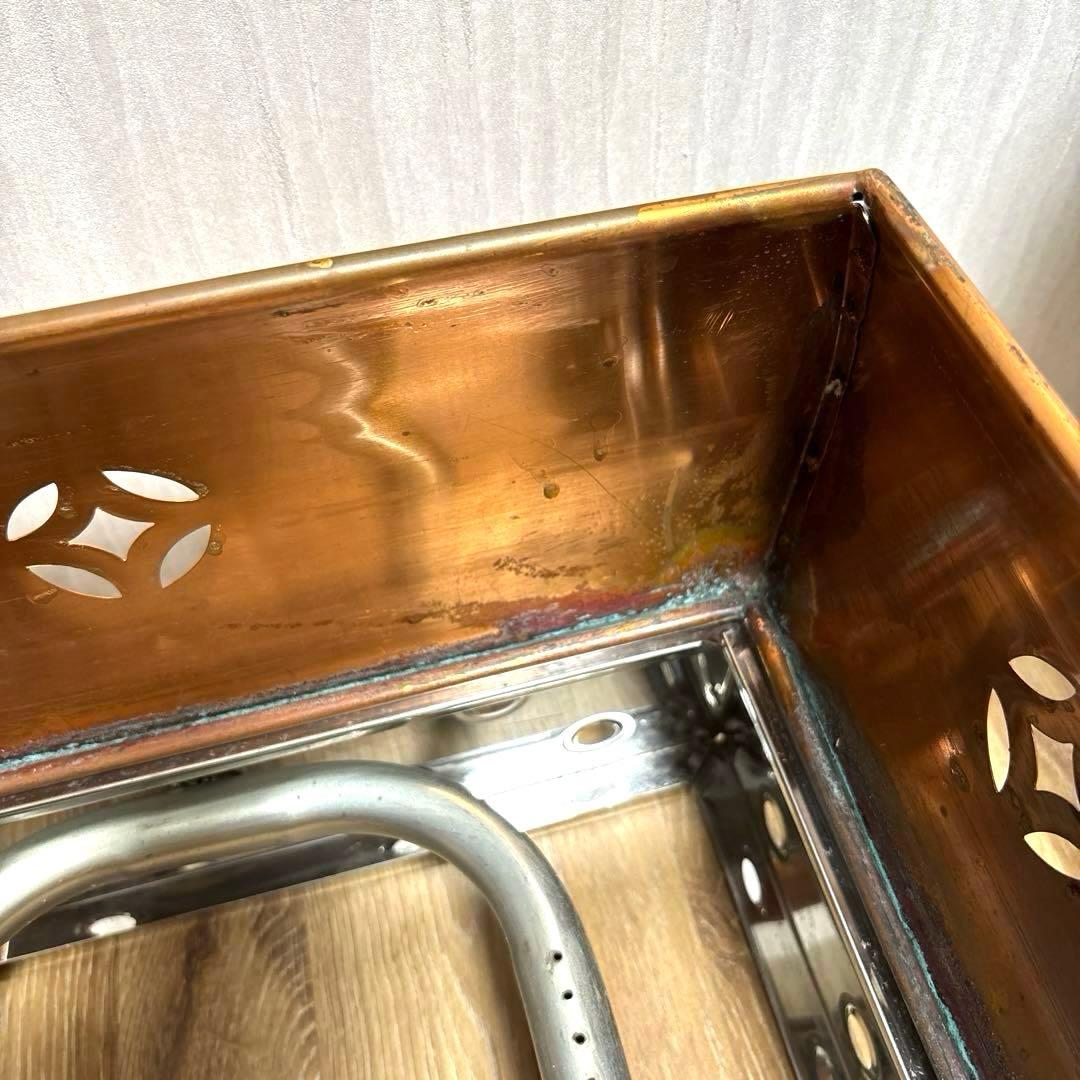 尺5 銅製 おでん鍋 都市ガス用 6ツ切 仕切り 厨房 業務用 木蓋付 湯煎器