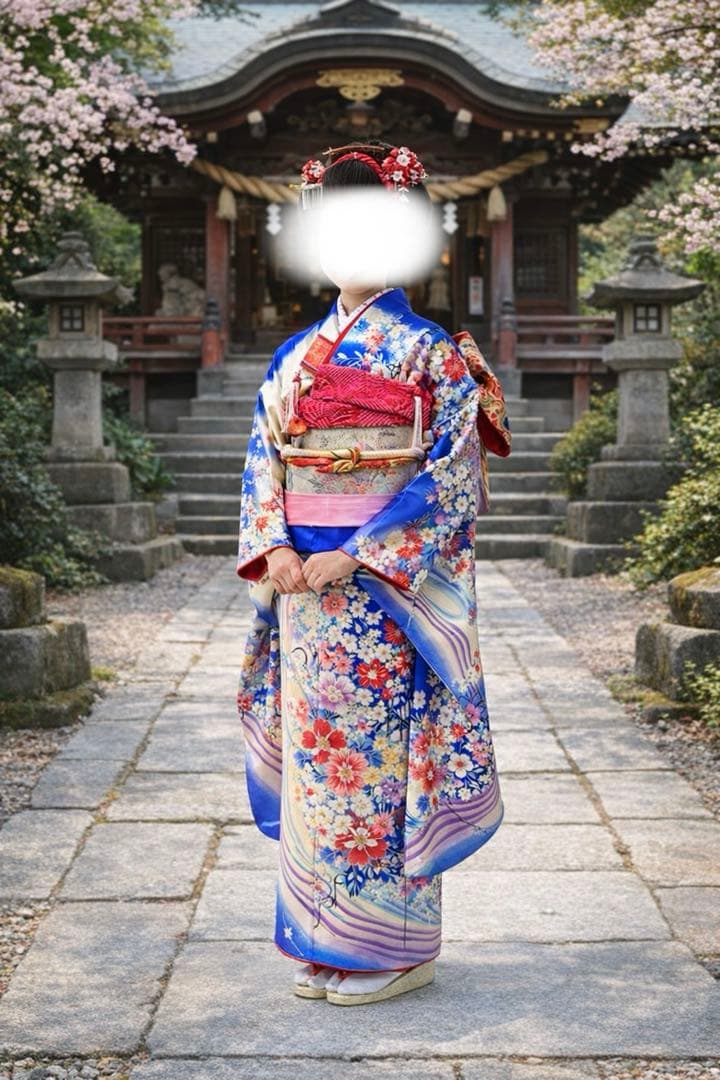 七五三　着物セット　7歳　10歳　ふくら雀　古典柄　ハーフ成人式　十三詣り