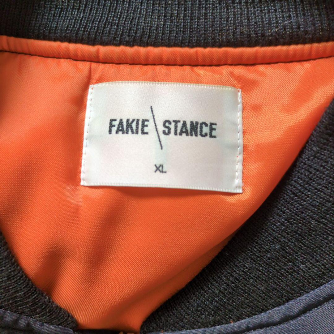 FAKIE STANCE BICOLOR MA-1 XL 黒　紺
