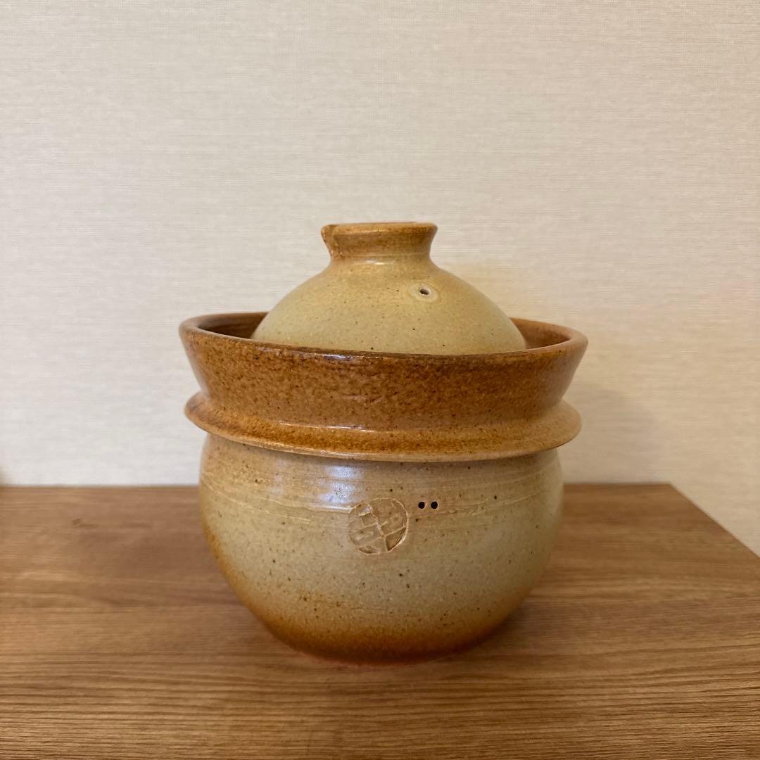 【未使用品】山の工房村 半睡窯謹製炊飯釜 羽釜 ２合釜