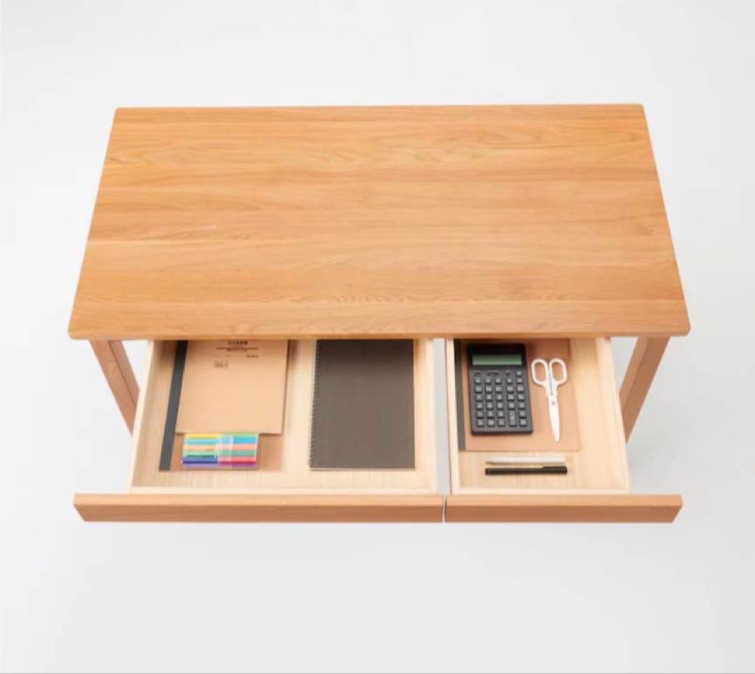 ■送料込■無印良品 木製デスク オーク材 110 事務 学習 勉強机 テーブル