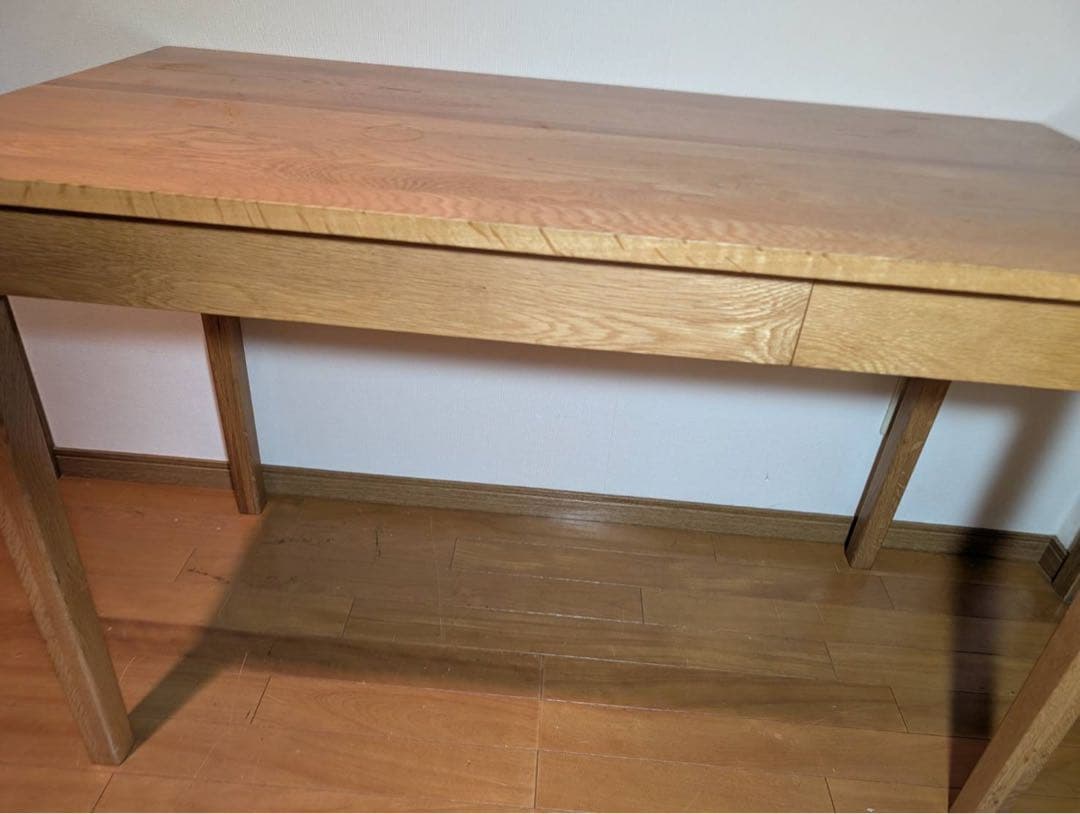 ■送料込■無印良品 木製デスク オーク材 110 事務 学習 勉強机 テーブル