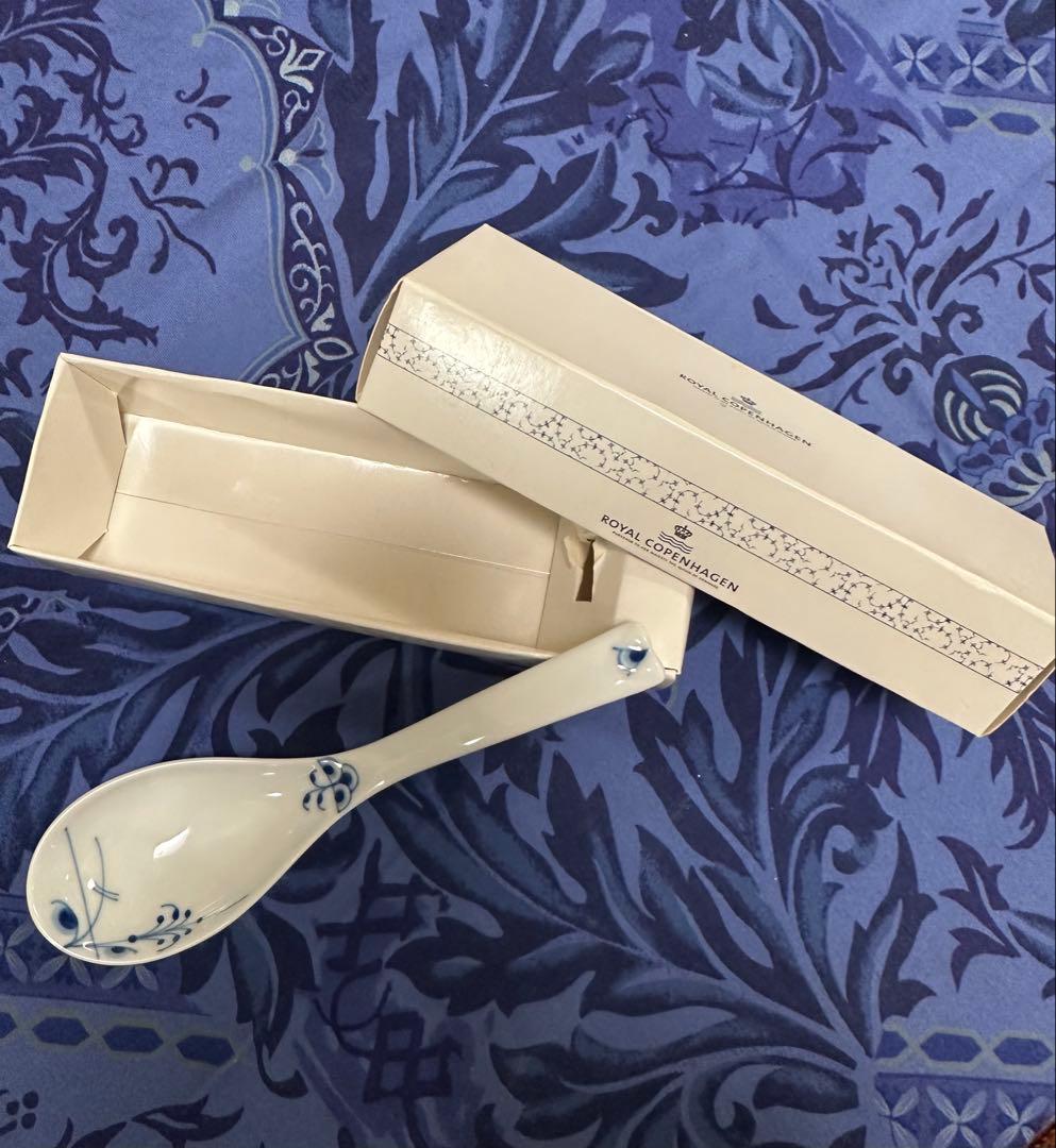 ロイヤルコペンハーゲン　ブルーパルメッテ　スプーン（レンゲ）3本