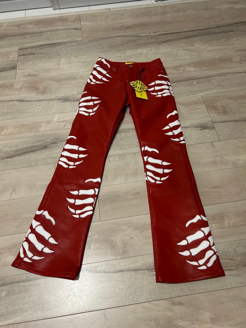 GUAPI グアピ　レザー　フレアパンツ34 完売品