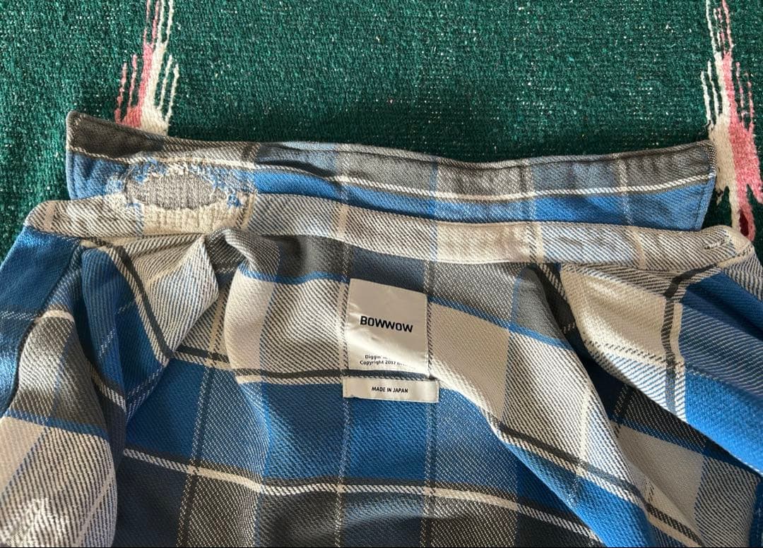 BOWWOW ダメージ加工　チェックネルシャツ　リペア FIVEBROTHERS