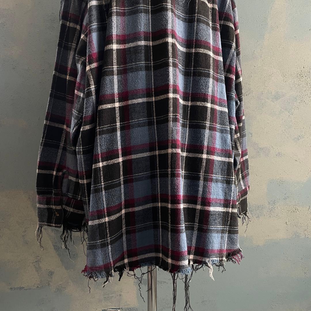 【リピーター様特別割引 】 grunge“襤褸”flannel shirt