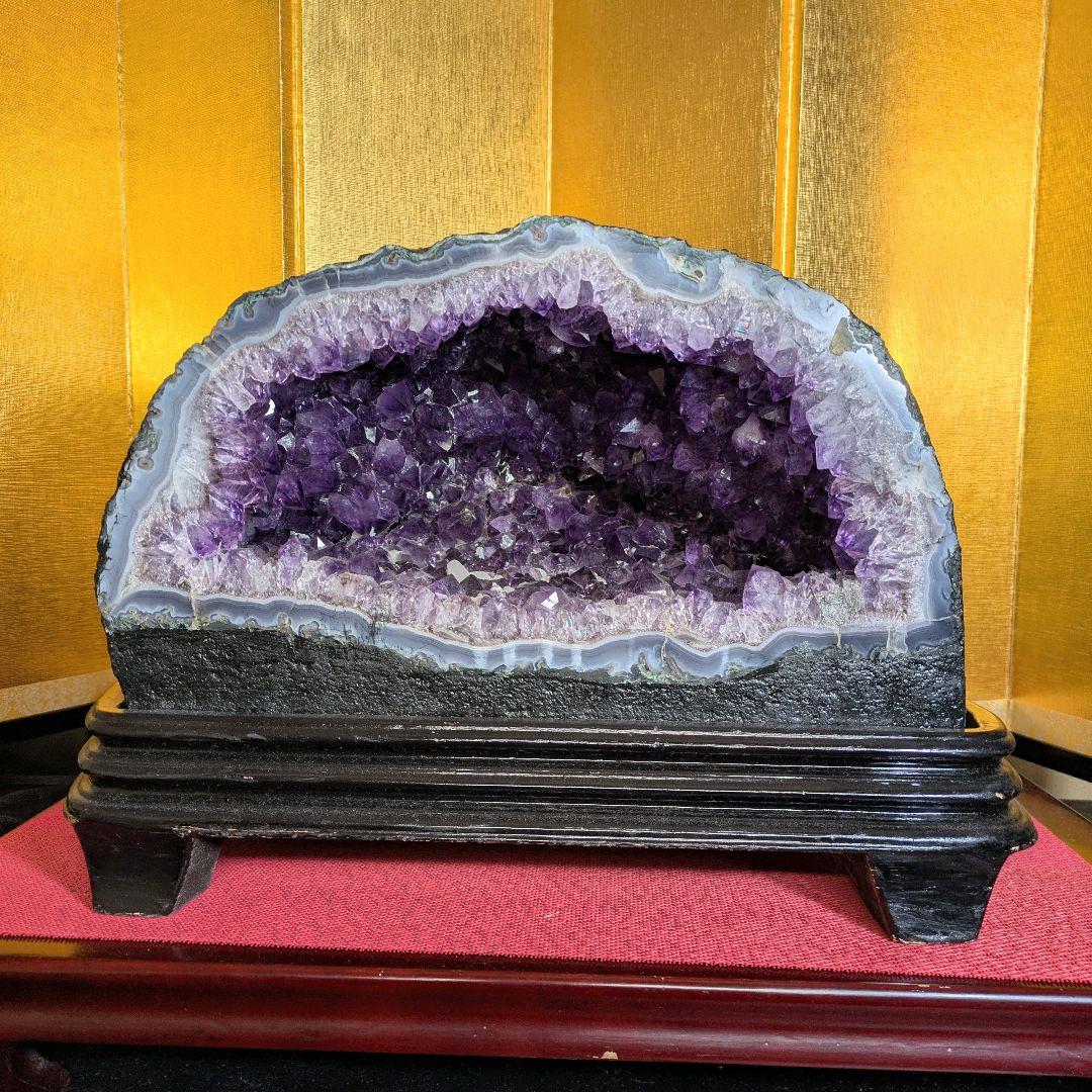 アメジストドーム 12.7㌔ 鑑賞石 観賞石 水石 盆石 鉱物 紫水晶 天然石