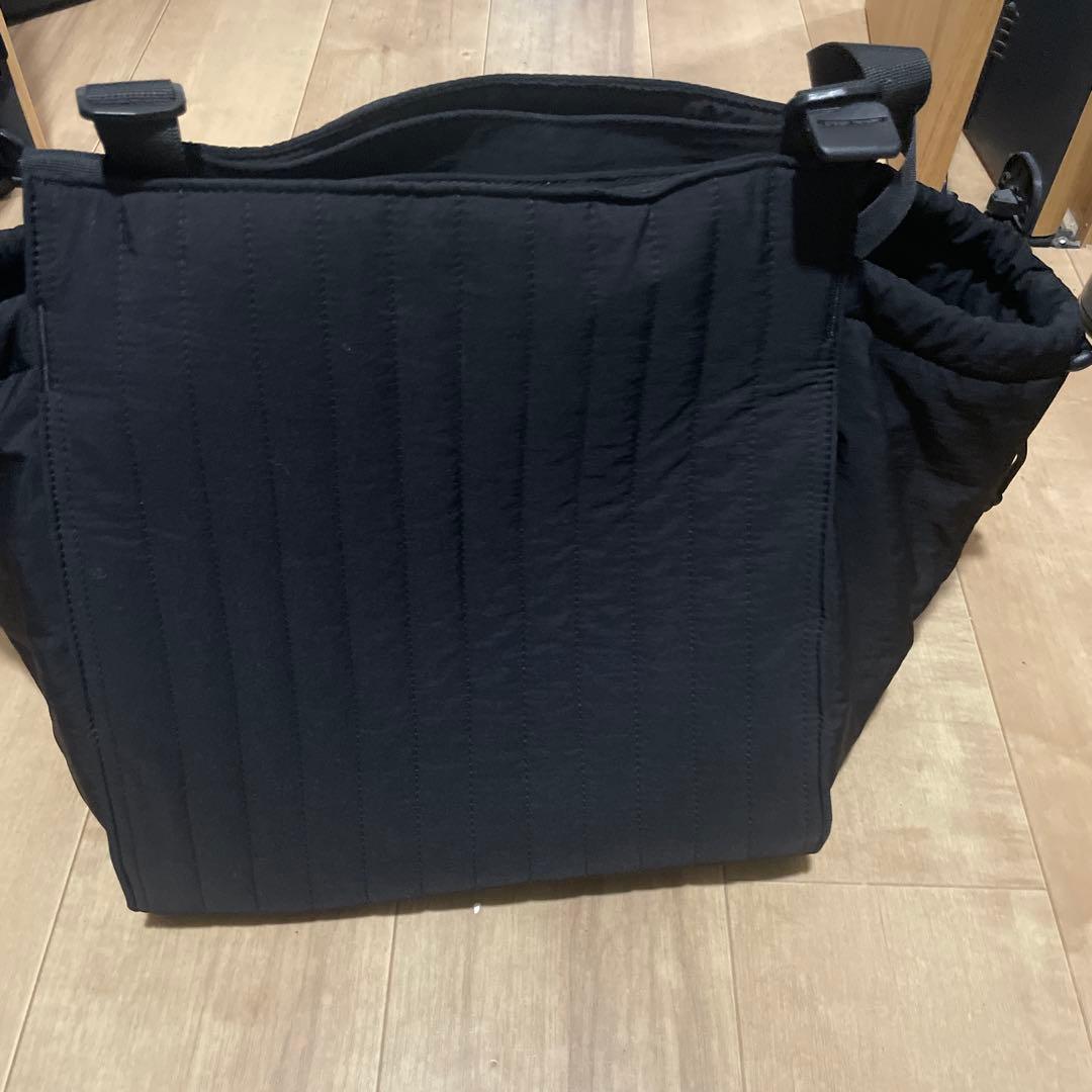 SOLPRESA ブラック 洗える キルティングトートマザーズバッグ(M)