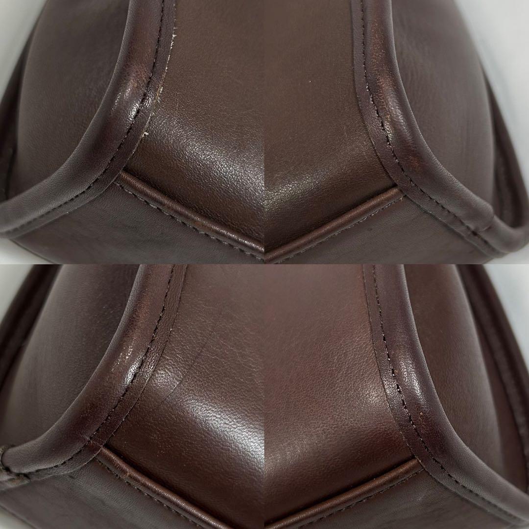 【美品】オールドコーチ 9985 2way ハンドバッグ ターンロック 斜め掛け