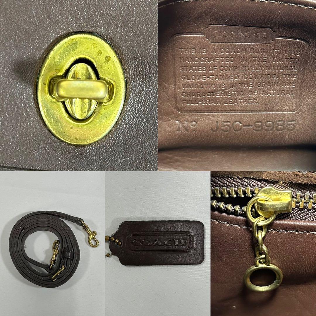 【美品】オールドコーチ 9985 2way ハンドバッグ ターンロック 斜め掛け