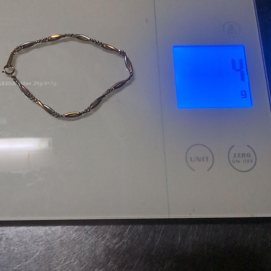 ⭐️本日SALE⭐️未着用★K18 Pt850 ツイストデザインブレスレット4g