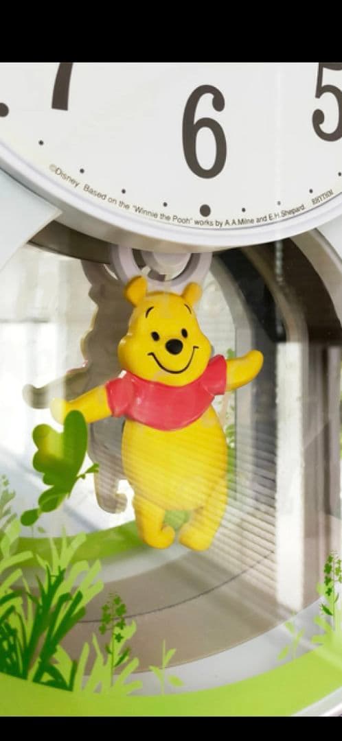 【未使用】プーさん 掛け時計 ディズニー　RHYTHM 収録音楽多数メロディ時計