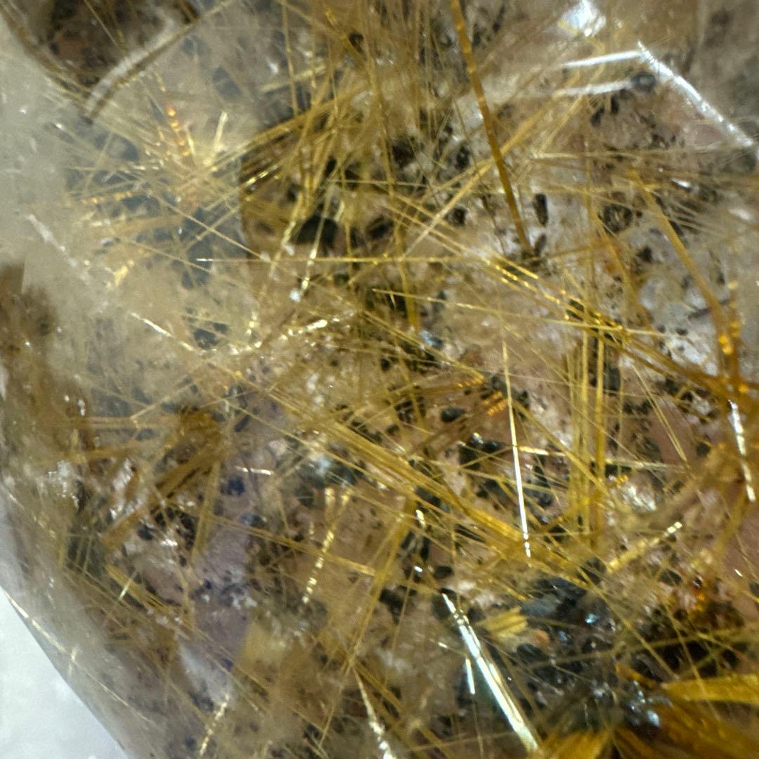 【高品質】ゴールドルチル 龍彫刻 原石置物 台座付