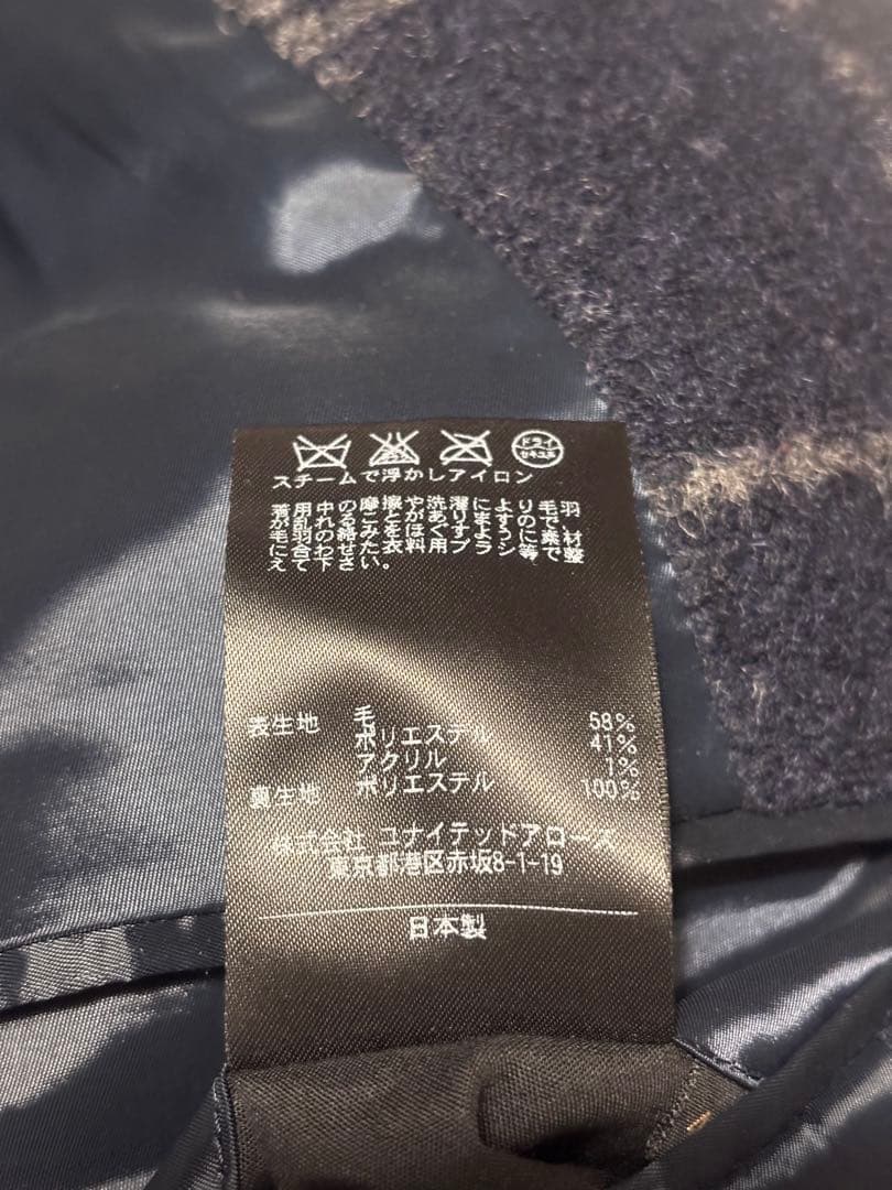 bow&arrows 日本製　ウィンドウペンチェック　ウール　チェスターコート