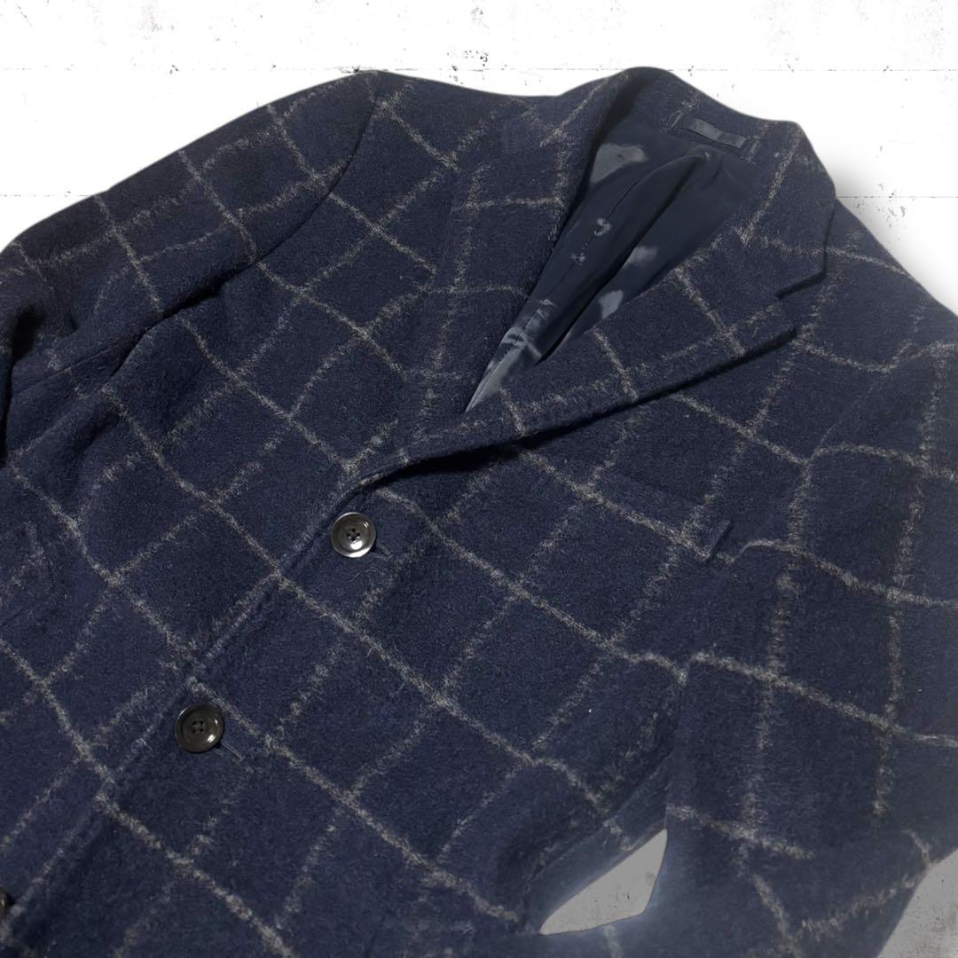 bow&arrows 日本製　ウィンドウペンチェック　ウール　チェスターコート