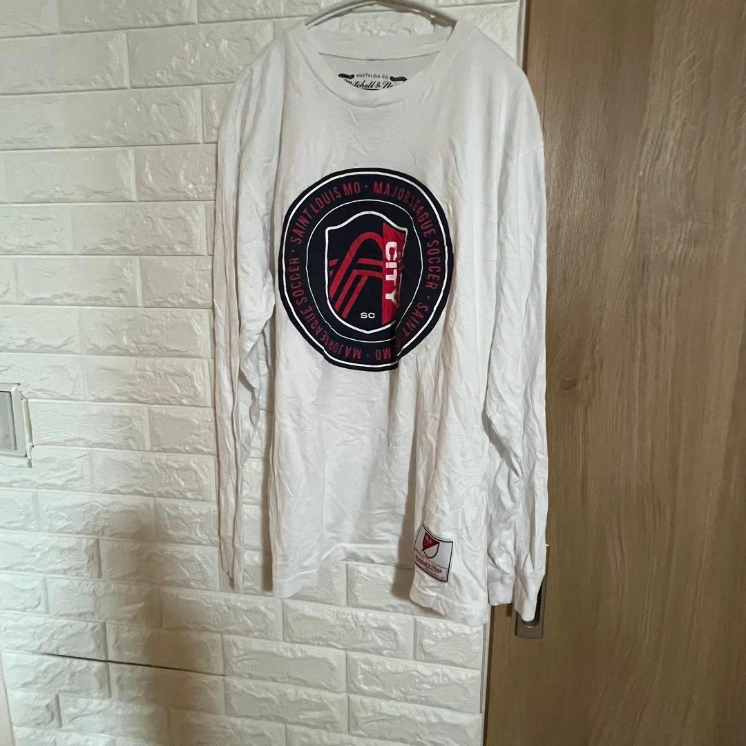 Mitchell & Ness 【S】サッカー ロゴ 長袖Tシャツ