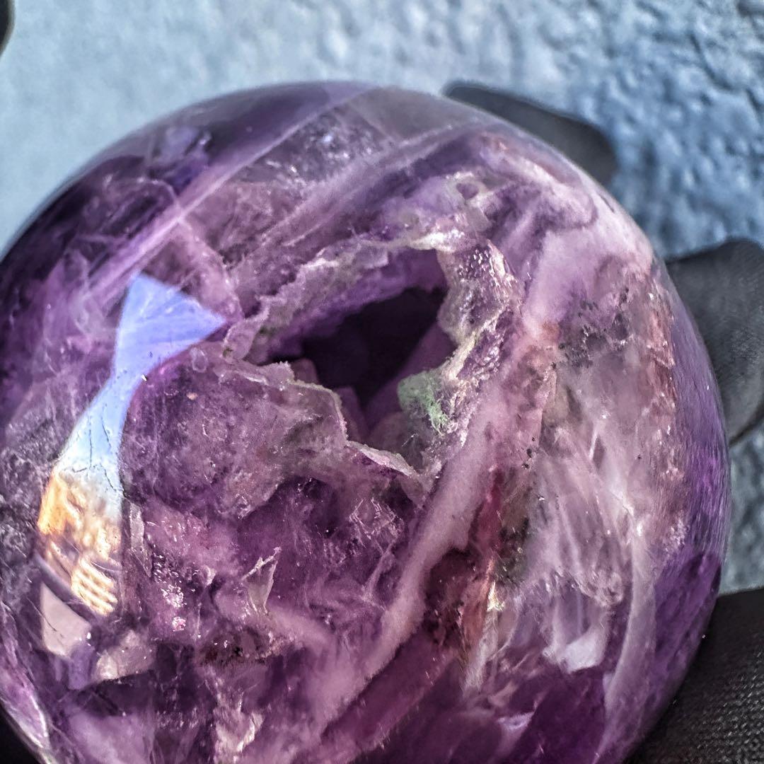 爆レア❗️レインボー☆フローライト 丸玉☆癒しパワーパワーストーン天然石A1153