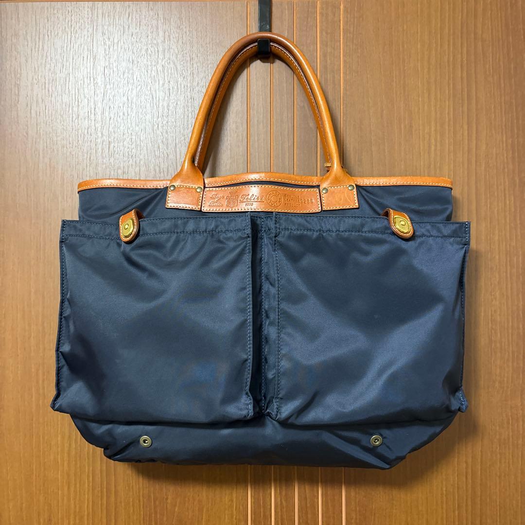 Felisi フェリージ 9236/DS トートバッグ ネイビーブラウン レザー