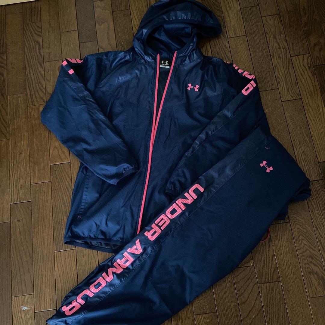 アンダーアーマー　ストーム　上下セットアップ　美品　紺色