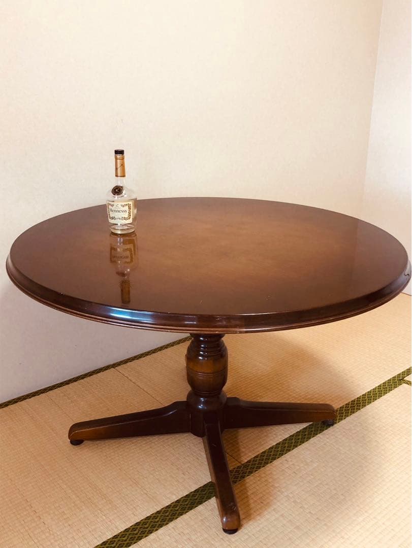 ao【希少】飛騨産業 キツツキマークの大型丸テーブル