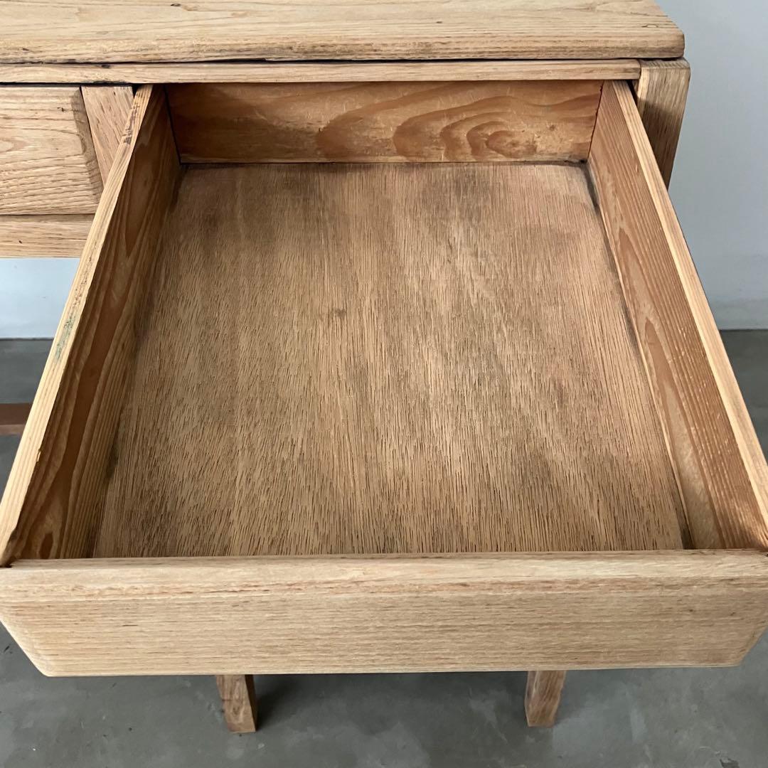 レトロ　アンティーク　古道具　古家具　剥離　ストリップド　机　テーブル　昭和