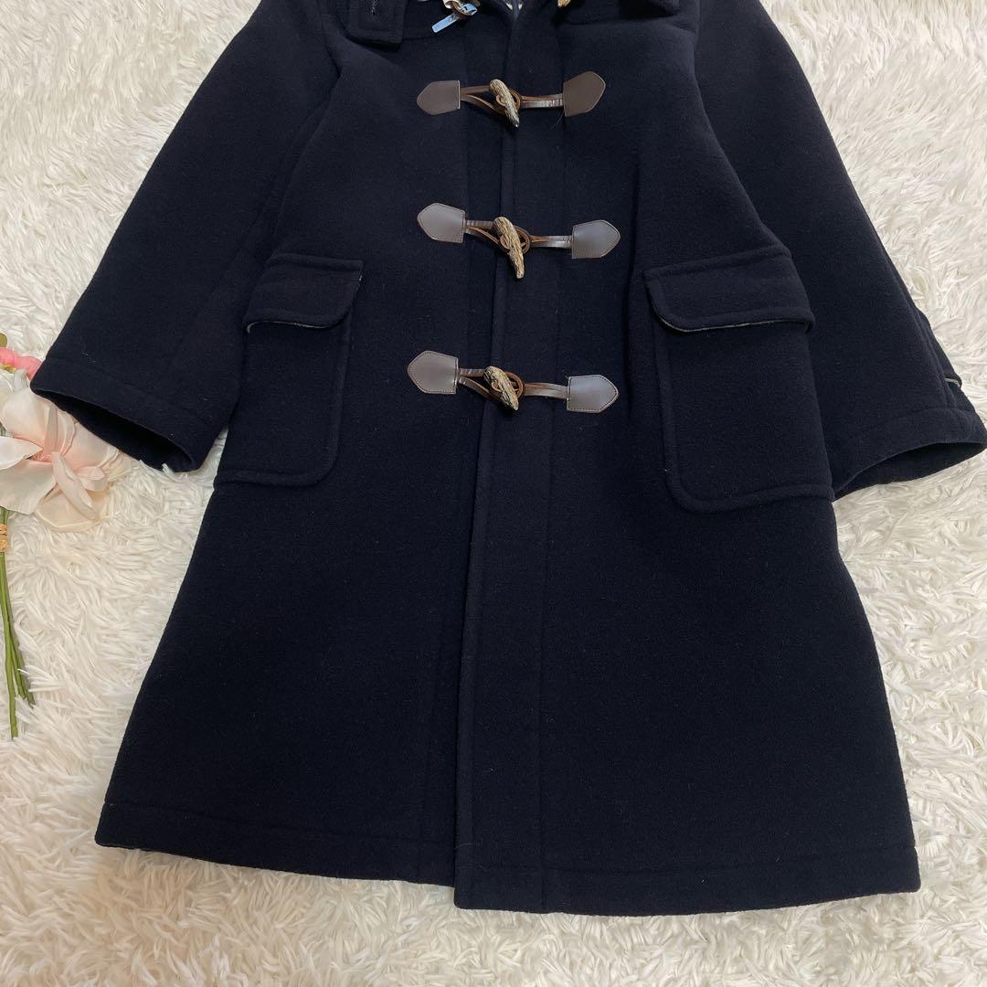 バーバリーロンドン ダッフルコート ネイビー ノバチェック XS相当　140cm