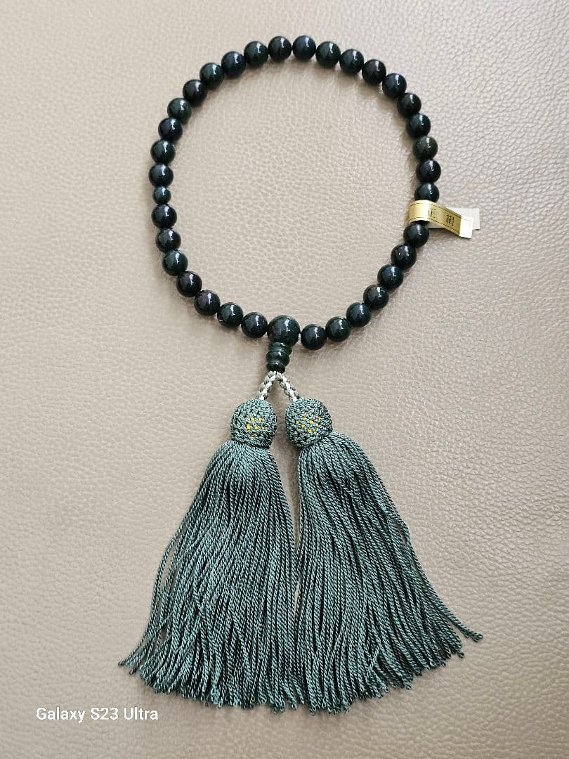 出雲瑪瑙碧玉３３珠　片手念珠　女性物