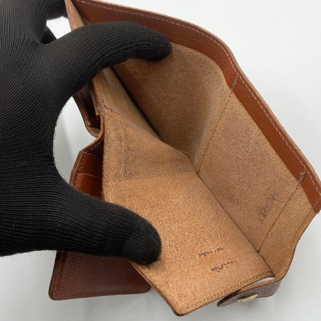 極美品　現行　イルビゾンテ　折り財布　オールレザー　ブラウン　イタリア製