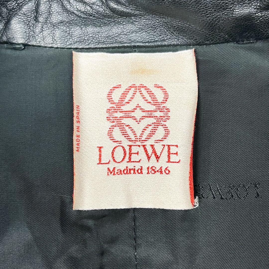 美品 超希少 ロエベ レザージャケット ナポレオンジャケット アナグラム金ボタン