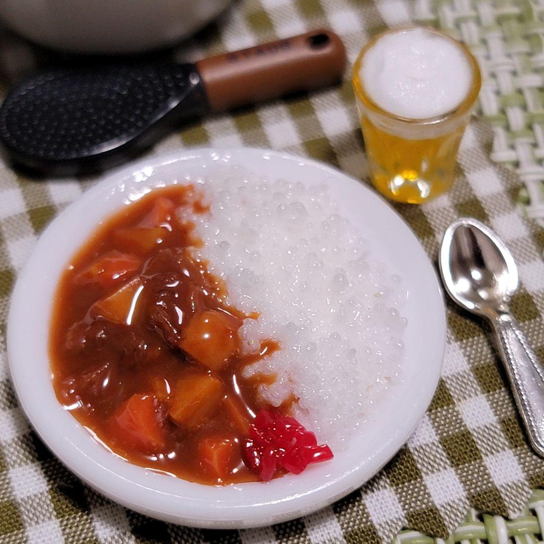 ミニチュアフード カレーライスセット