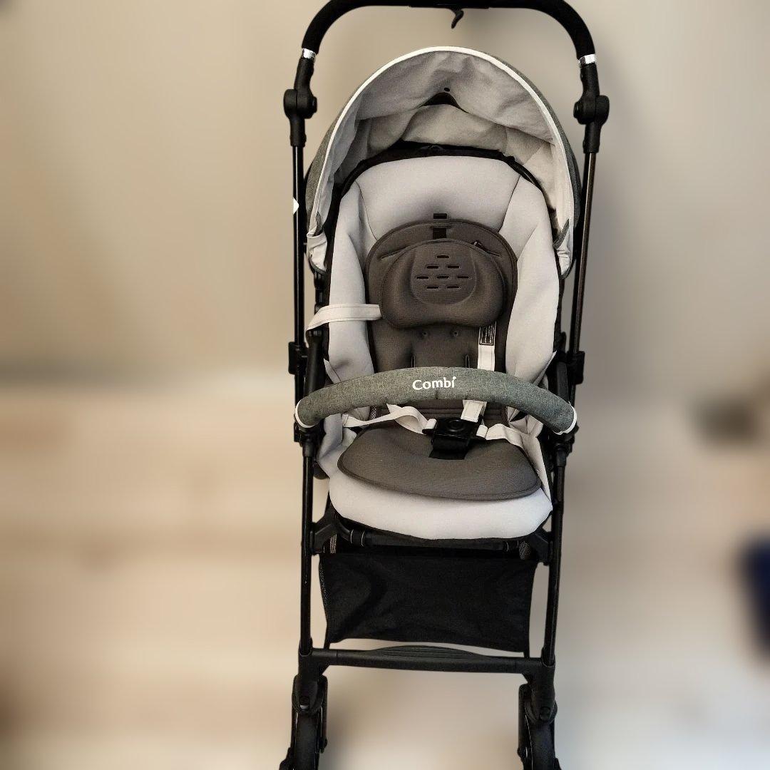 Combi 美品 エッグクッション ベビーカー グレー/ホワイト